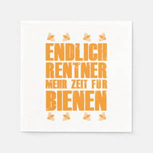 Endlich Rentner Bienen Imker Imkerei Imkerin Honig Servet
