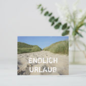 ENDLICH URLAUB Weg zum Strand durch Strandhafer Briefkaart (Staand voorkant)