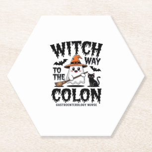 Endo Nurse Halloween Gastrointestinaal Nurse Ghost Kartonnen Onderzetters