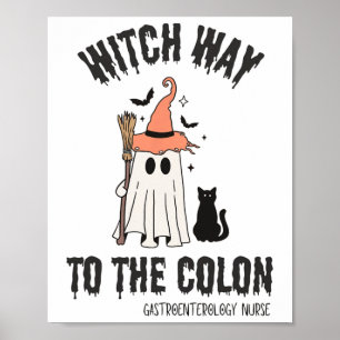 Endo Nurse Halloween Gastrointestinaal Nurse Ghost Poster