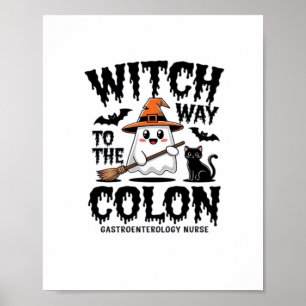 Endo Nurse Halloween Gastrointestinaal Nurse Ghost Poster