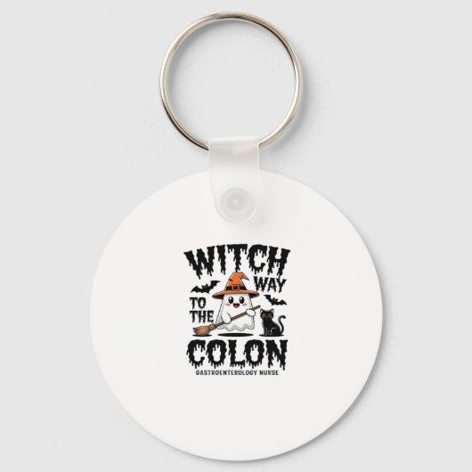 Endo Nurse Halloween Gastrointestinaal Nurse Ghost Sleutelhanger (Voorkant)