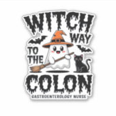 Endo Nurse Halloween Gastrointestinaal Nurse Ghost Sticker (Voorkant)