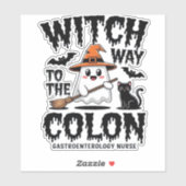Endo Nurse Halloween Gastrointestinaal Nurse Ghost Sticker (Vel)