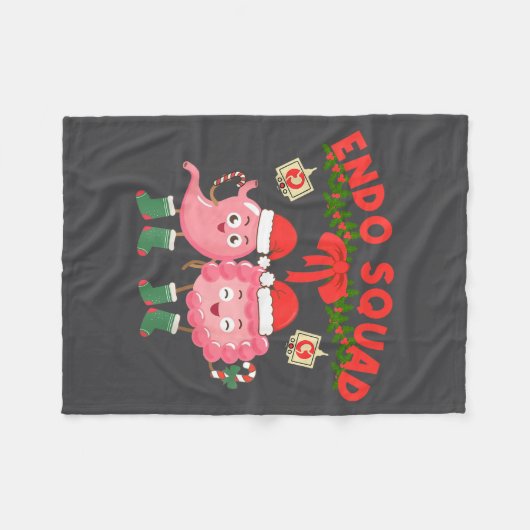 Endo Squad Nurse Stomach Santa Hat Endoscopy Tech  Fleece Deken (Voorkant (Horizontaal))