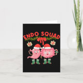 Endo Squad Nurse Stomach Santa Hat Endoscopy Tech  Kaart (Voorkant)