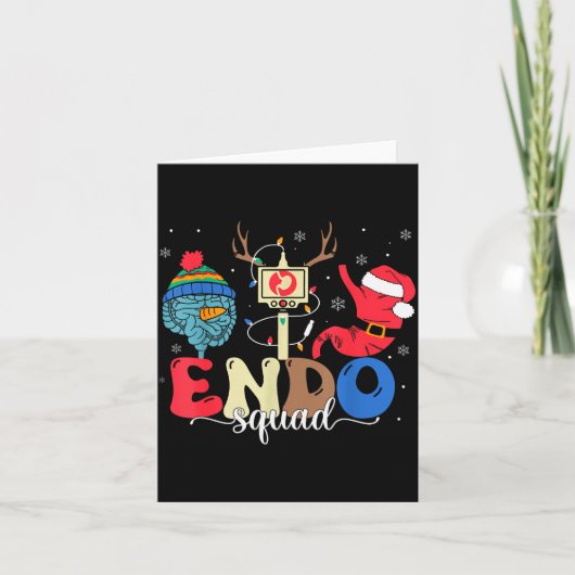 Endo Squad Verpleegster Maag Kerstman Hoed Endosco Kaart (Voorkant)