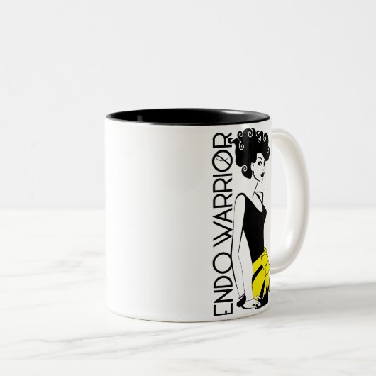 ENDO WARRIOR Black 11 oz Two-Tone Mok (Voorkant rechts)