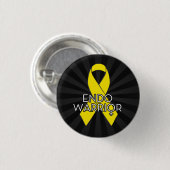 Endo Warrior Endometriosis Awareness Yellow Ribbon Ronde Button 3,2 Cm (Voorkant /achterkant)