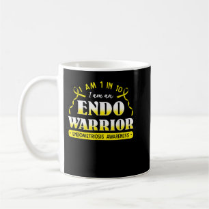 Endo Warrior Endometriosis Yellow Ribbon Uterus en Koffiemok