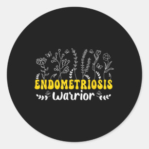 Endo Warrior Shirt Endometriose Fighter Endo Awar Ronde Sticker