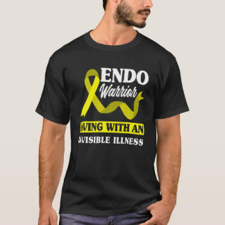 Endo Warrior Yellow Ribbon Endometriosis Awareness T-shirt