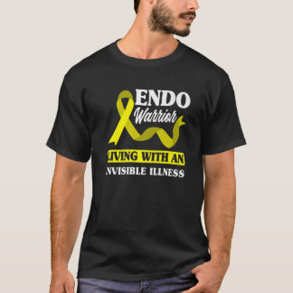 Endo Warrior Yellow Ribbon Endometriosis Awareness T-shirt