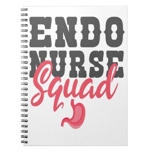 Endo Zurse Squad Funny Nursing Student Gift Notitieboek (Voorkant)