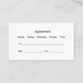 Endocrinologie en voeding afsprakenkaartje (Achterkant)