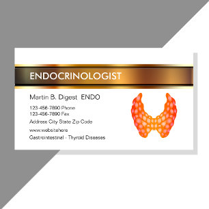 Endocrinoloog Editable Medical Visitekaartjes