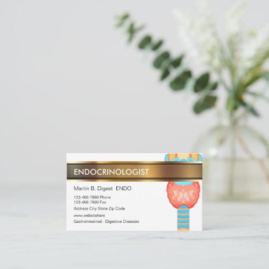 Endocrinoloog Medische Visitekaartjes (Staand voorkant)