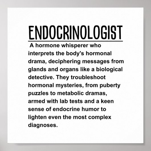 Endocrinoloog Poster (Voorkant)