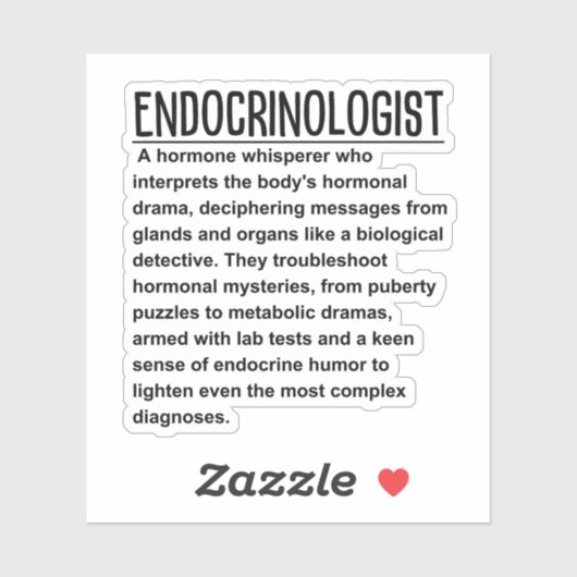 Endocrinoloog Sticker (Vel)