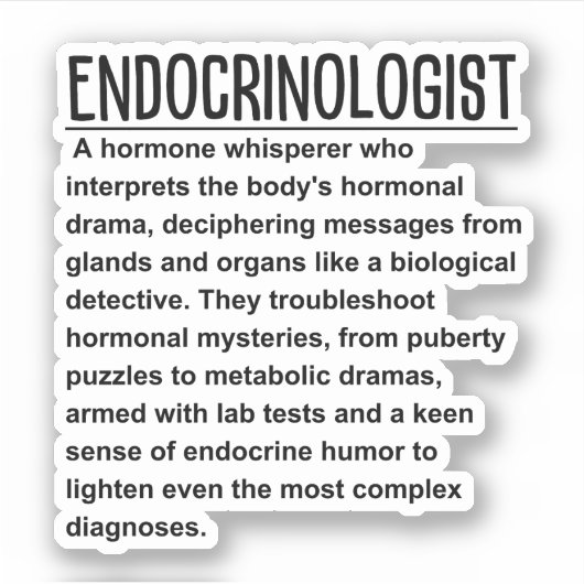Endocrinoloog Sticker (Voorkant)