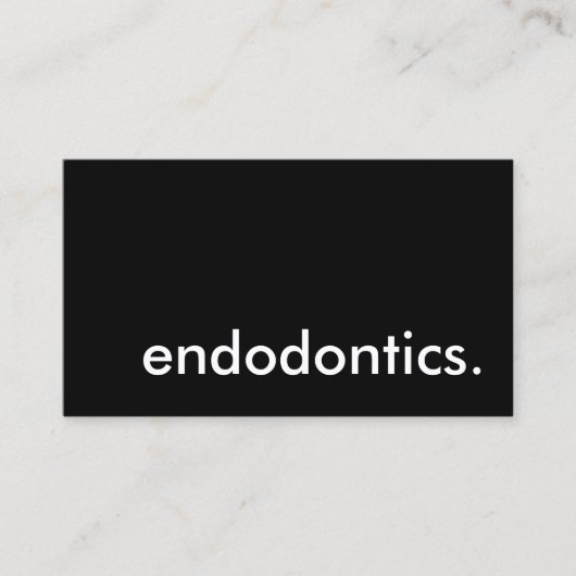 endodontica. visitekaartje (Voorkant)