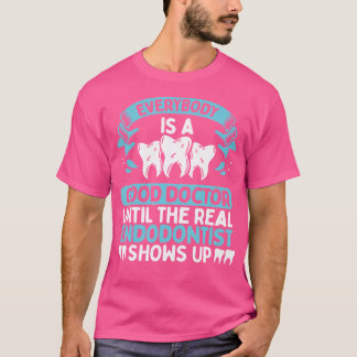 Endodontie Tandheelkundige Hygiëne Goede Dokter Fu T-shirt