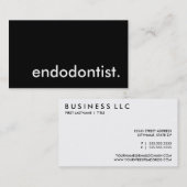 endodontist. (aanpasbare kleur) visitekaartje (Voorkant / Achterkant)