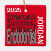 Endodontist Extraordinaire Aangepast Keramisch Ornament (Voorkant)