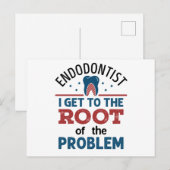Endodontist ik kom bij de wortel van het probleem briefkaart (Voorkant / Achterkant)