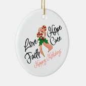 Endometriale Feestdagen voor kankerhoop Keramisch Ornament (Rechts)