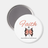 Endometriale kanker Faith Butterfly Magneet (Voorkant / Achterkant)