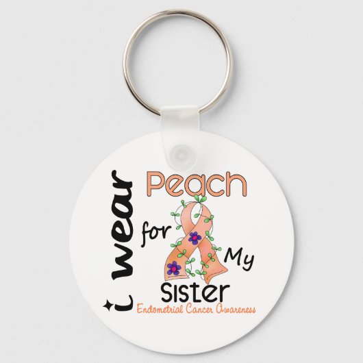 Endometriale kanker Ik Draag voor mijn zuster 43 Sleutelhanger (Voorkant)
