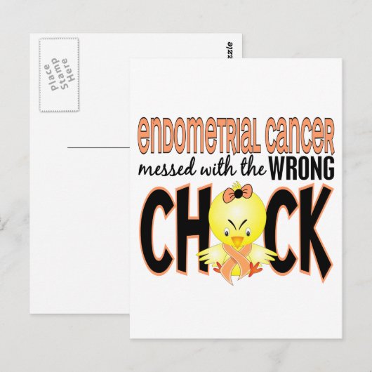 Endometriale kanker met de verkeerde griep briefkaart (Voorkant / Achterkant)