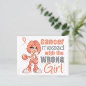 Endometriale kanker met een verkeerde meid briefkaart (Staand voorkant)