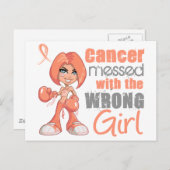 Endometriale kanker met een verkeerde meid briefkaart (Voorkant / Achterkant)