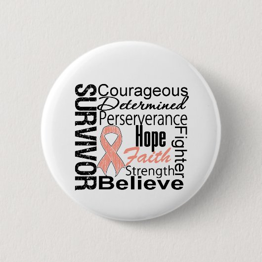 Endometriale kanker Overlevende collage Ronde Button 5,7 Cm (Voorkant)