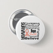 Endometriale kanker Overlevende collage Ronde Button 5,7 Cm (Voorkant /achterkant)