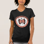 Endometriale kanker Survivor Butterfly T-shirt (Voorkant)