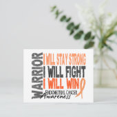 Endometriale kanker warrior briefkaart (Staand voorkant)