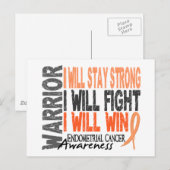 Endometriale kanker warrior briefkaart (Voorkant / Achterkant)