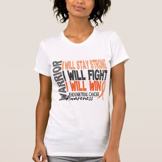 Endometriale kanker warrior t-shirt (Voorkant)