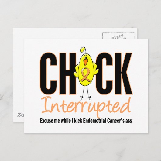 Endometriale kankergriep onderbroken briefkaart (Voorkant / Achterkant)