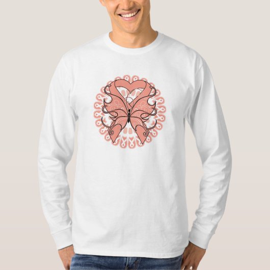 Endometriale kankervlindercirkel van linten t-shirt (Voorkant)