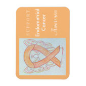 Endometrieke Kanker Bewustheid Ribbon Angel Magnet Magneet (Verticaal)