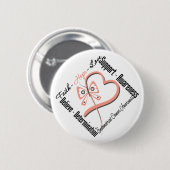 Endometrieke kanker Faith Hope Love Butterfly Ronde Button 5,7 Cm (Voorkant /achterkant)