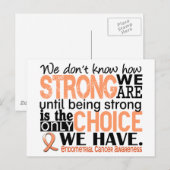 Endometrieke kanker hoe sterk we zijn briefkaart (Voorkant / Achterkant)