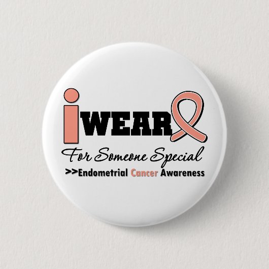 Endometrieke kanker Ik Draag het lintje voor ieman Ronde Button 5,7 Cm (Voorkant)