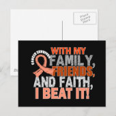 Endometrieke kanker Overlevende familievrienden Fa Briefkaart (Voorkant / Achterkant)