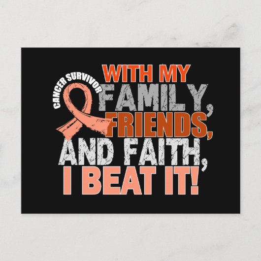 Endometrieke kanker Overlevende familievrienden Fa Briefkaart (Voorkant)