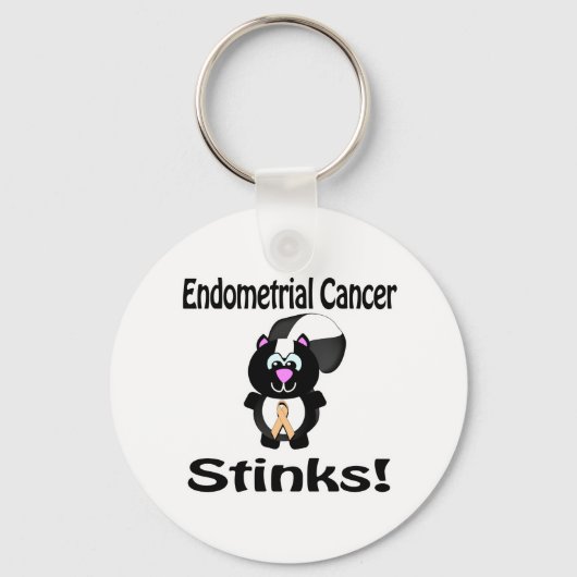 Endometrieke kanker Stinks Skunk Awareness Design Sleutelhanger (Voorkant)